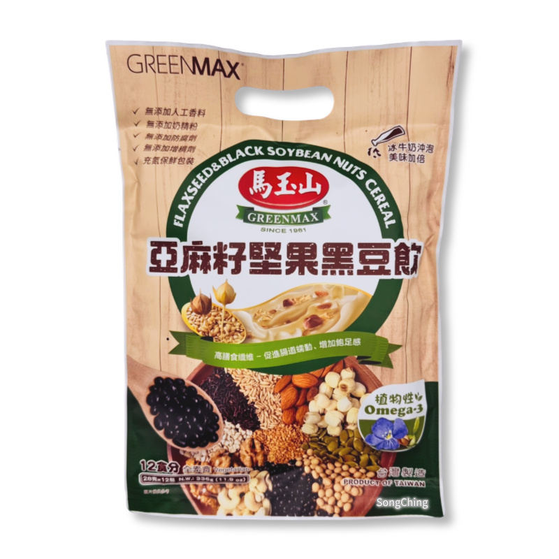 Flaxseed Black Soybean Nuts Cereal 336g|亞麻籽堅果黑豆飲 336克