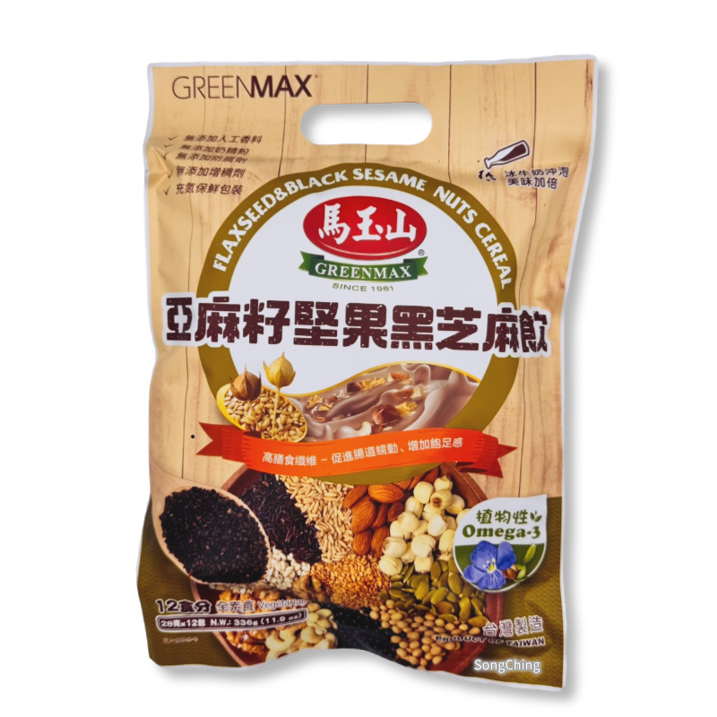 Flaxseed Black Sesame Nuts Cereal 336g|亞麻籽堅果黑芝麻飲 336克