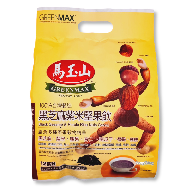 Black Sesame Purple Rice Nuts Cereal 360g|黑芝麻紫米堅果飲 360克