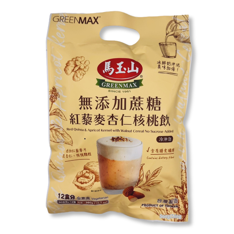 Red Quinoa Apricot Kernel with Walnut Cereal 360g|無添加蔗糖 紅藜麥杏仁核桃飲 360克