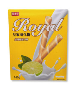 Royal Wafer Sticks Lemon Flavor 140g｜皇家威化捲 清香檸檬口味 140克