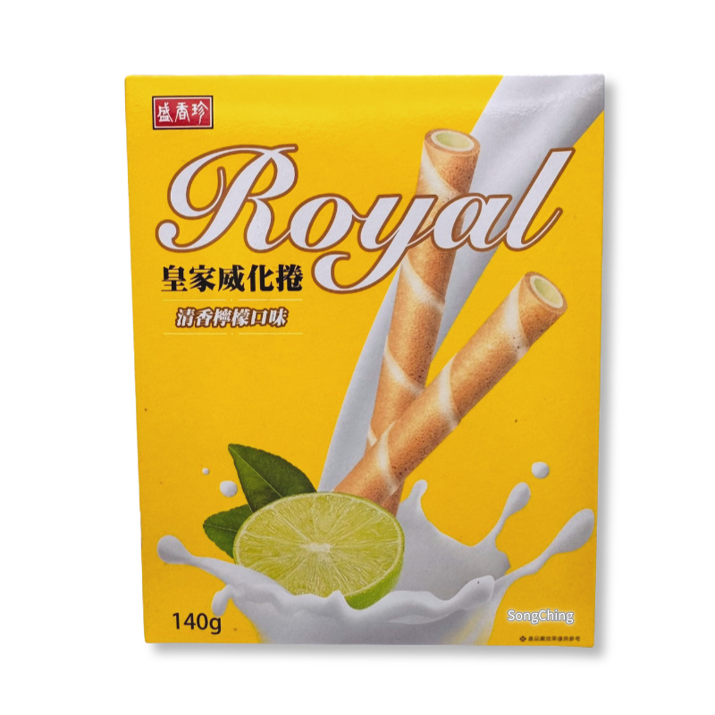 Royal Wafer Sticks Lemon Flavor 140g|皇家威化捲 清香檸檬口味 140克