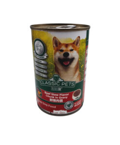 Canned Dog Food Beef Stew Flavor Chunk in Gravy 400