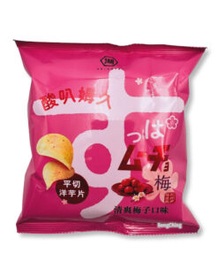 Suppamucho Japanese Plum Flavor 28g｜酸叭姆久平切洋芋片-清爽梅子口味 28克